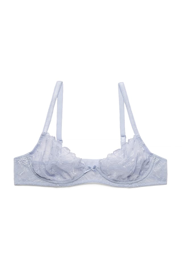 Light Blue Bh med bygel och rosettdetalj