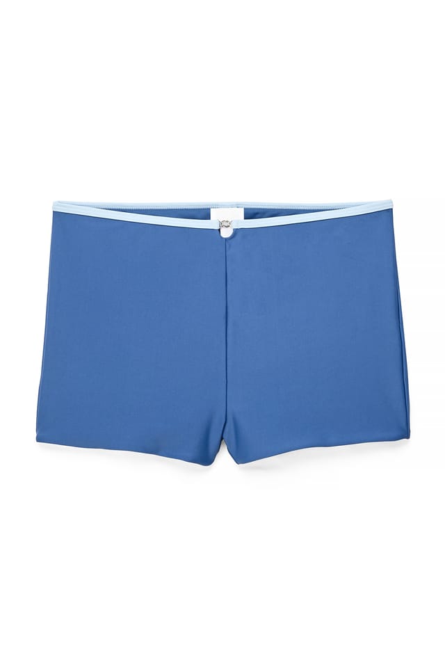 Blue Bikinishorts med spændedetalje