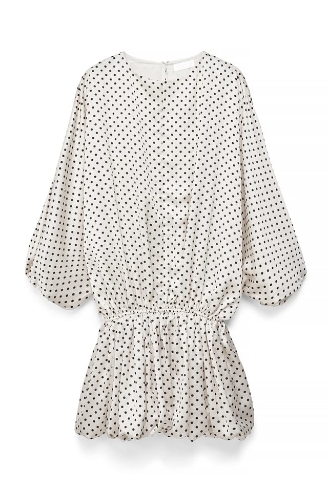 All Over Print Chiffon Volume Mini Dress