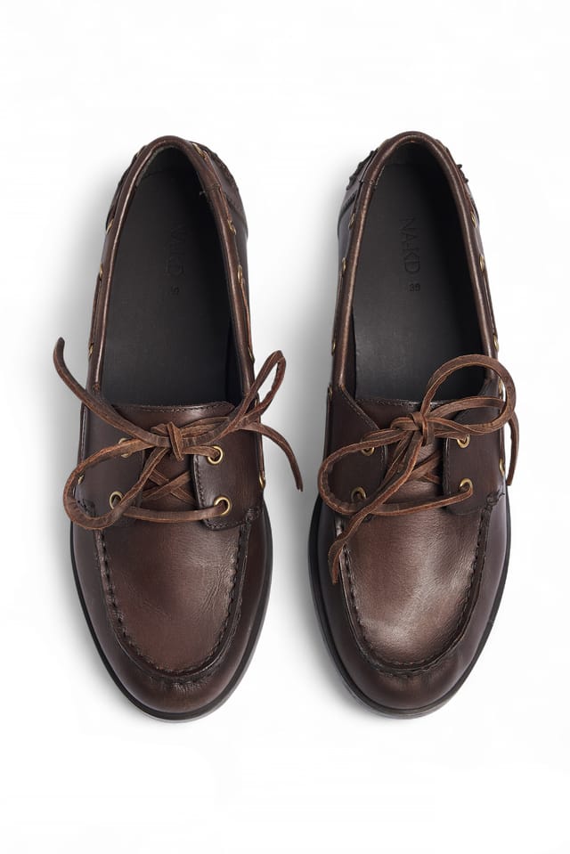 Brown Chunky Leather Loafers