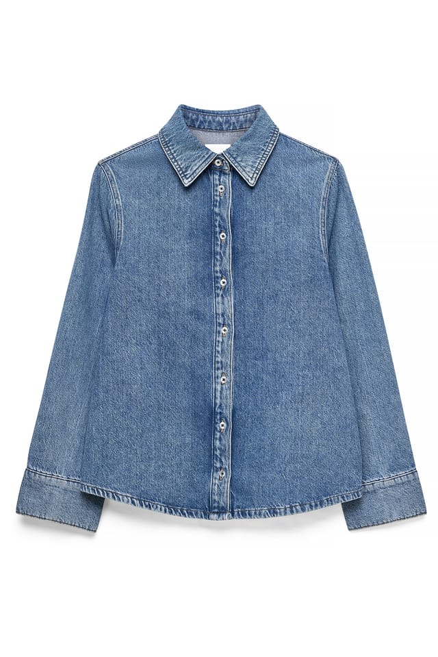Light Blue Klassiek denim overhemd