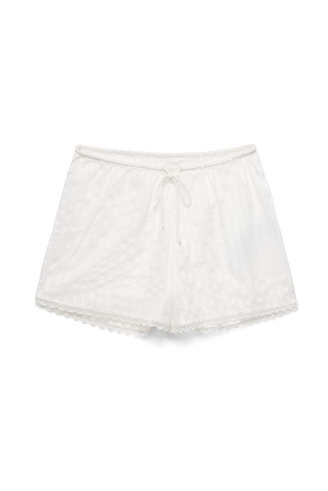 White Minishorts aus Baumwolle