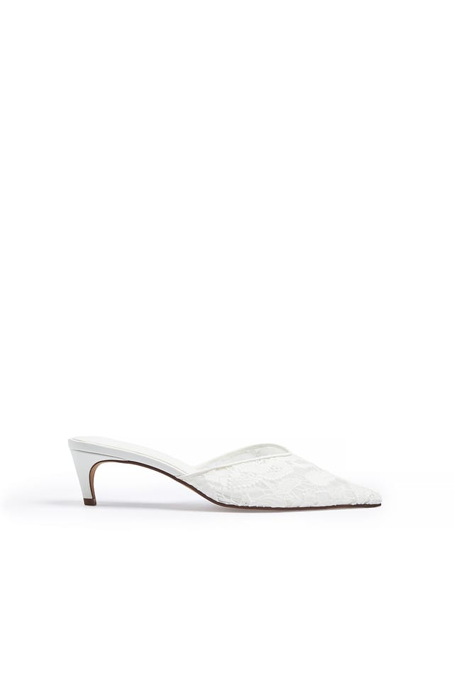 Offwhite Crochet Mules