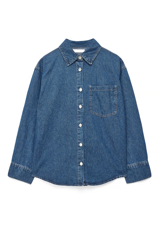 Mid Blue Denimnederdel