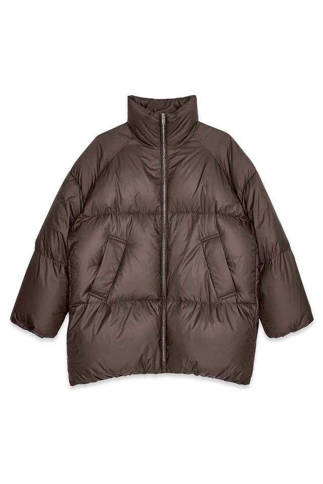Brown Down Oversized Padded Jacket