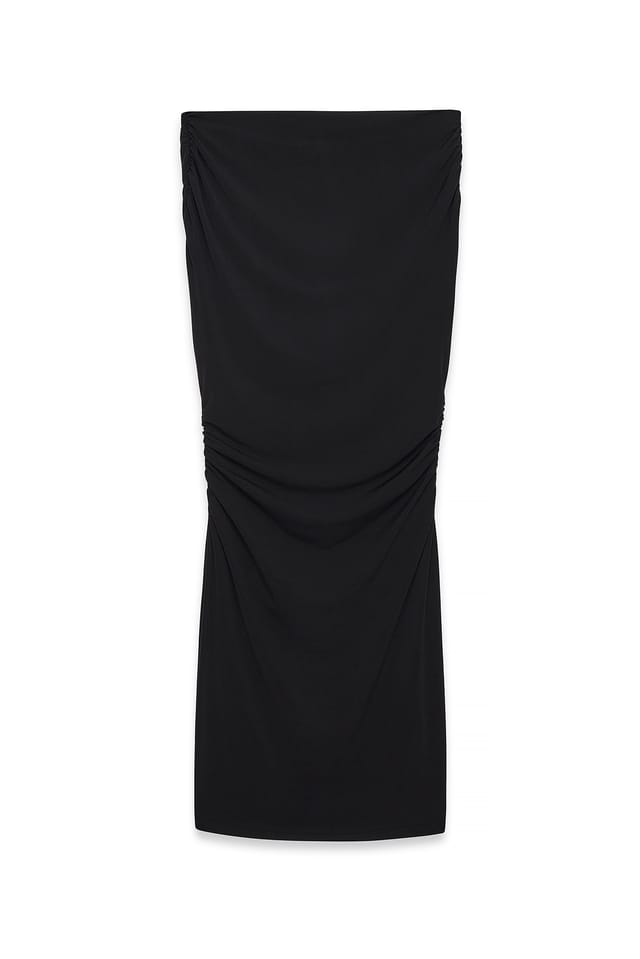 Black Draped Mini Dress