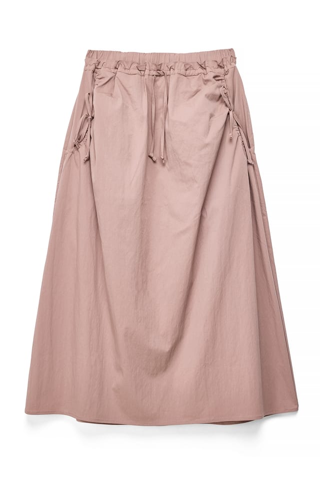 Mauve Maxi-Rock mit Kordelzugdetails