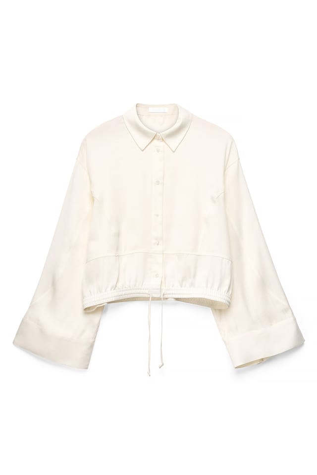 Offwhite Snor Detalj Skjorte