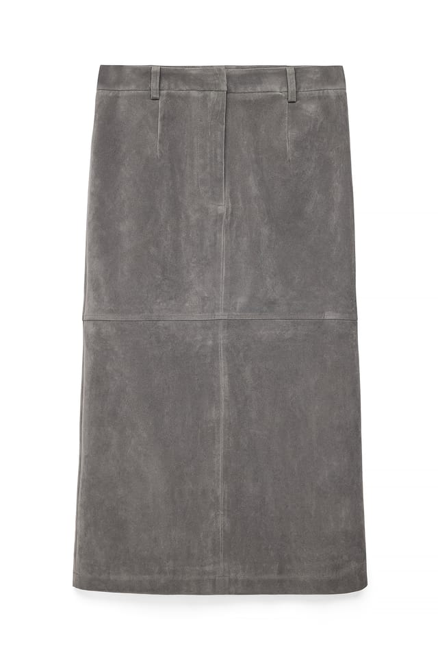Grey Midirock aus Kunstwildleder