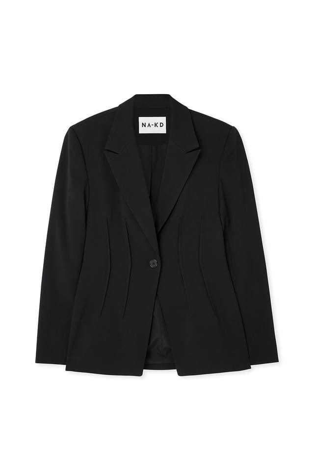 Black Getailleerde blazer