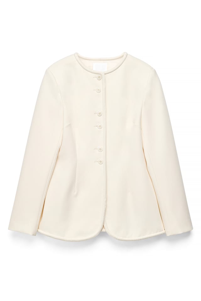 Offwhite taillierter Blazer