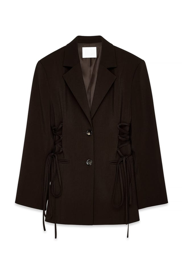 Brown Blazer à laçage