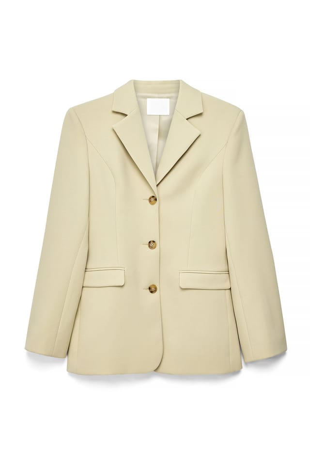 Sage Green Fitted Long Blazer