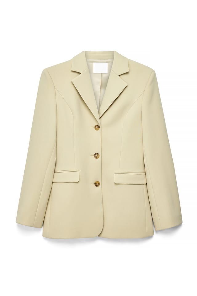 Sage Green Fitted Long Blazer