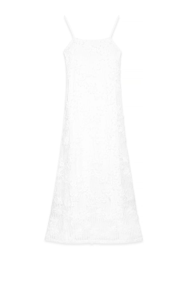 White Maxiklänning med blommor