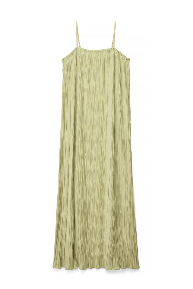 Khaki Green Flowy Maxi Dress