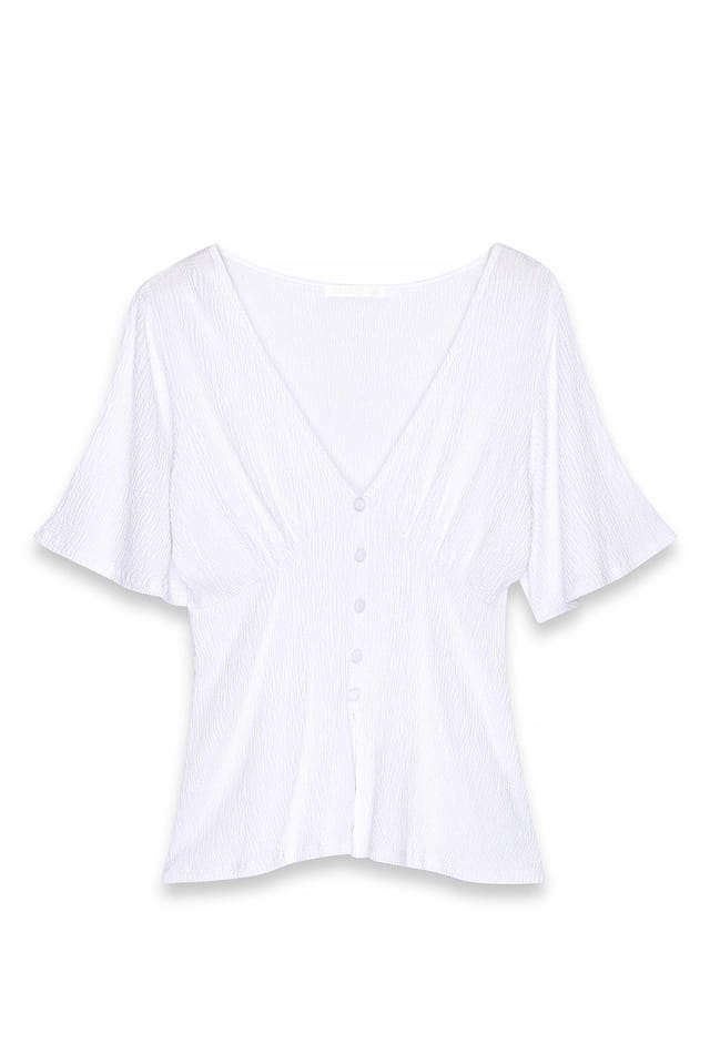 White Top met uitlopende mouwen
