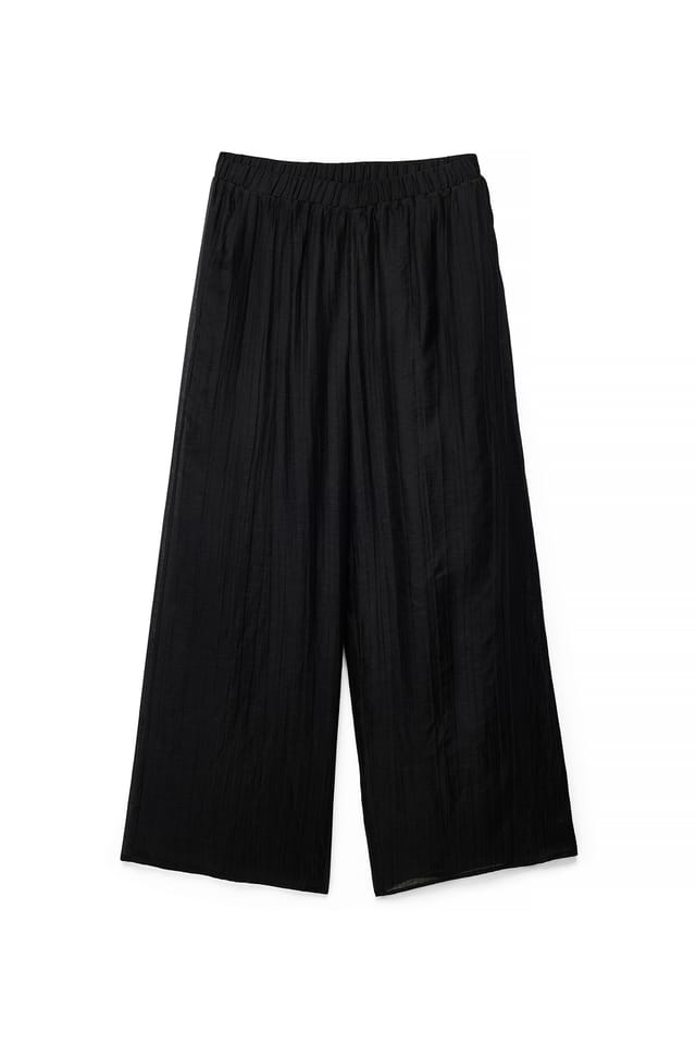 Black Fluid straight pants