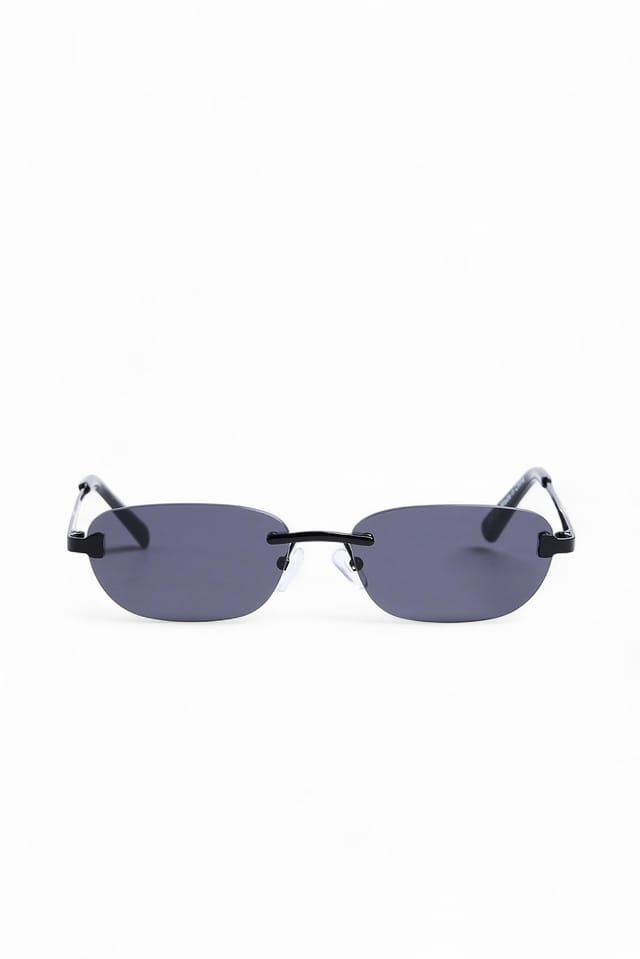 Black randlose Sonnenbrille