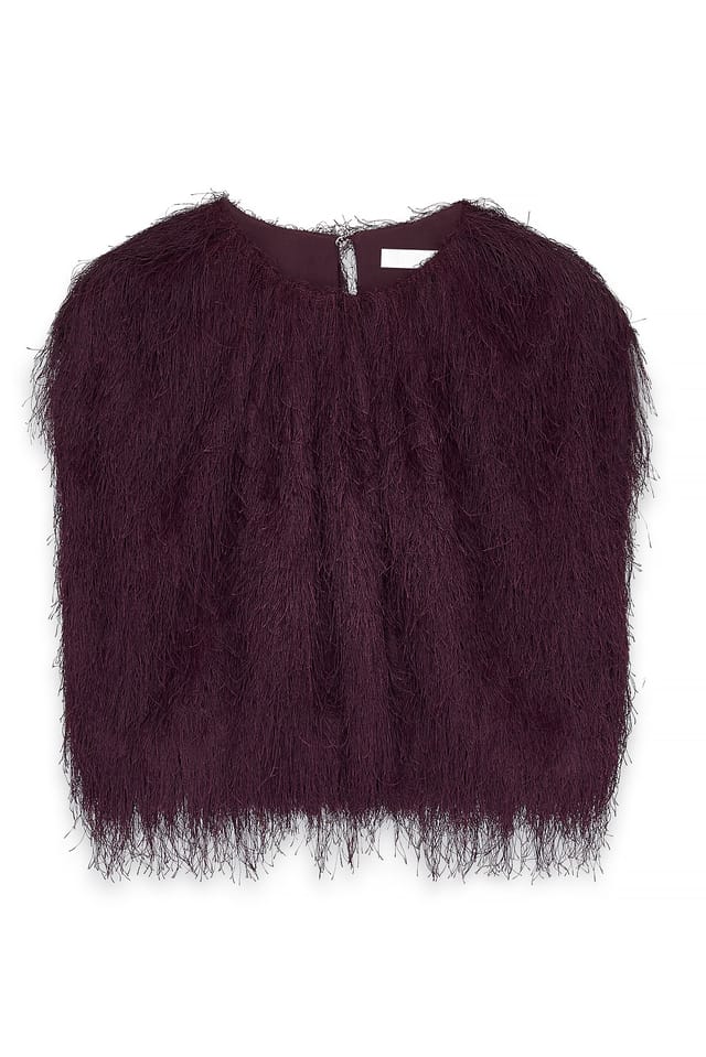 Aubergine Fuzzy Top