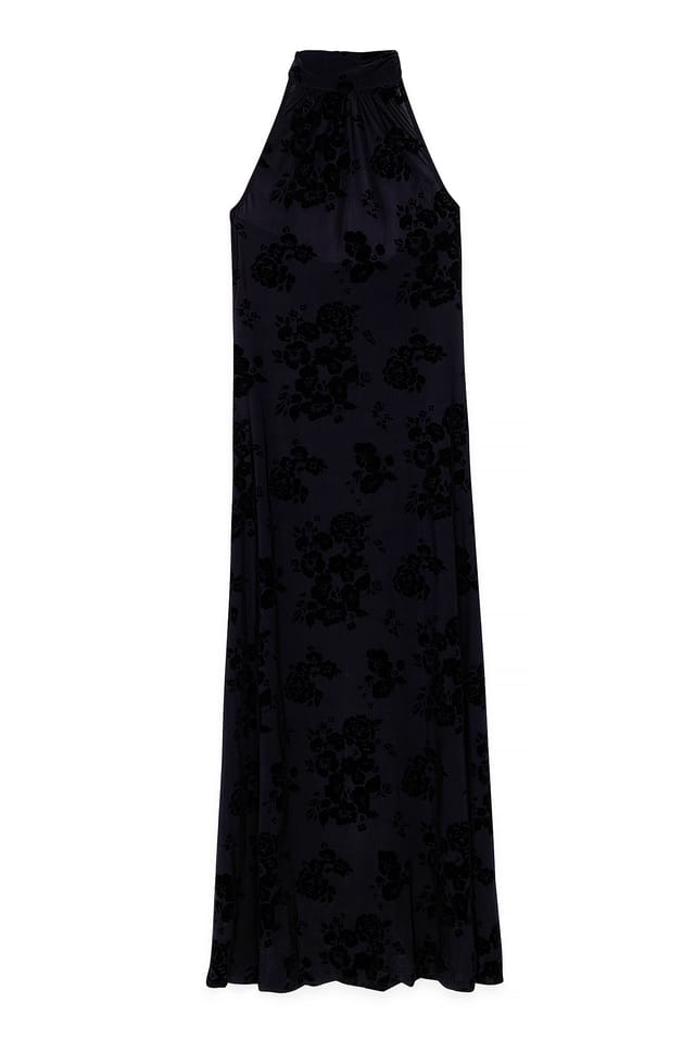 Black Halterneck Maxi Dress
