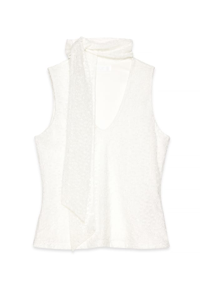 Offwhite Top met halternek