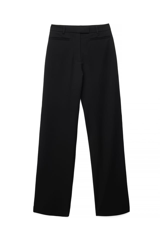 Black High Waist Suit Trousers