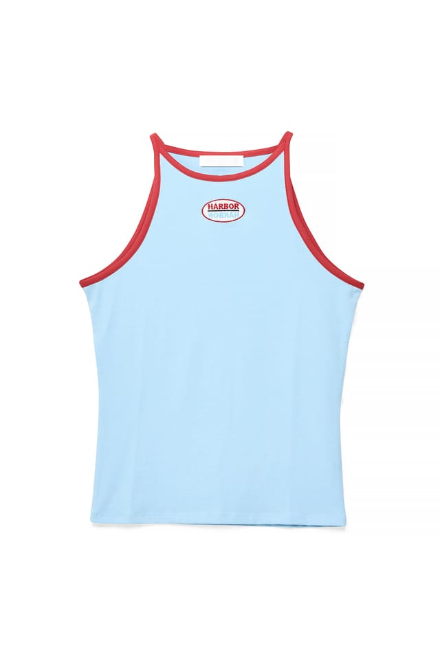 Light Blue Økologisk jerseytanktop