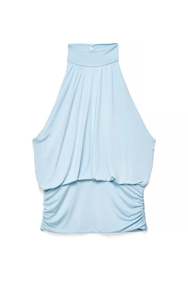 Blue Haut dos nu en jersey