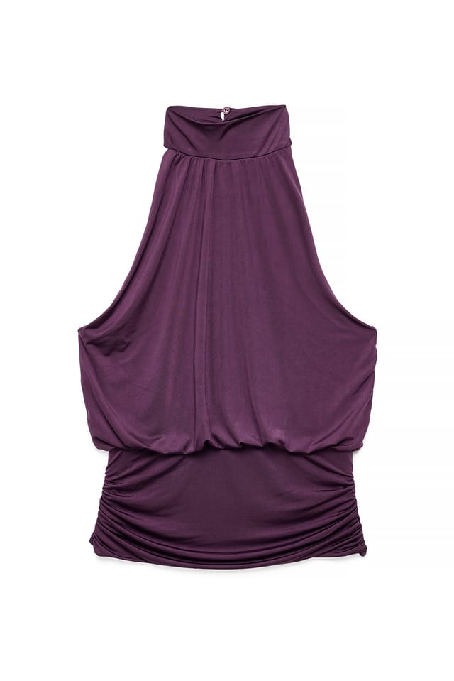 Dark Plum Haut dos nu en jersey