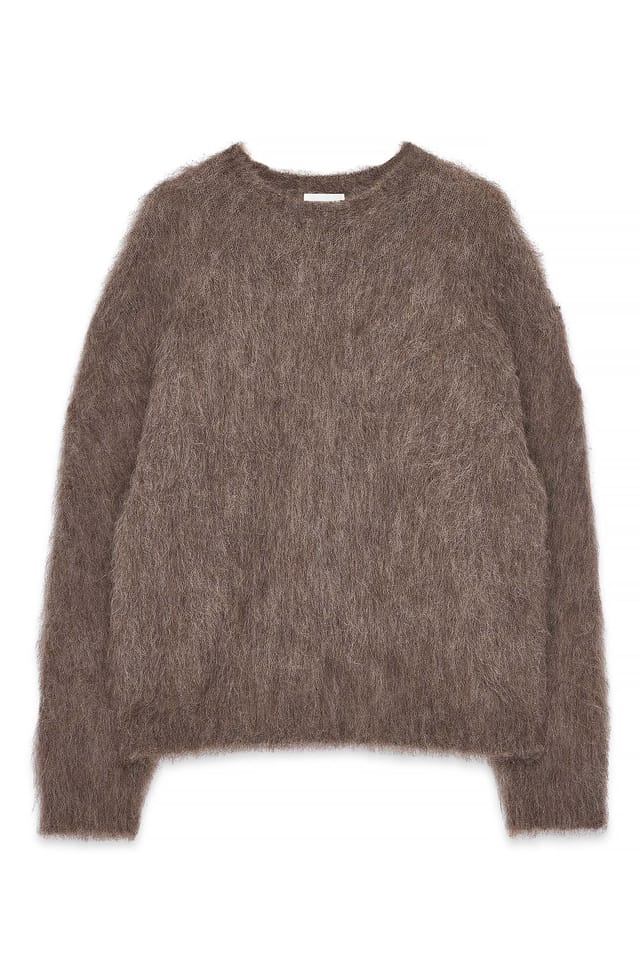 Nougat Knitted Alpaca Blend Oversized Sweater