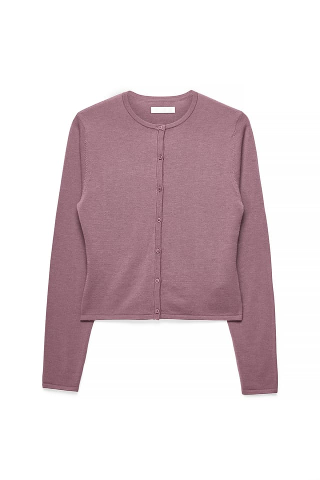 Mauve Cardigan en maille