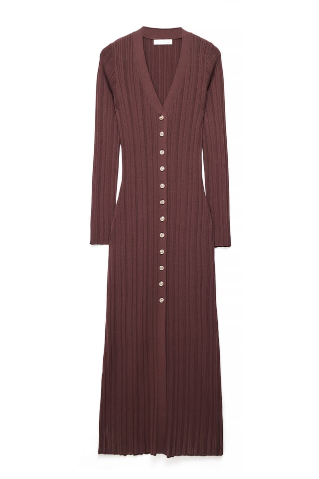 Brown Midikleid aus Strickjacke