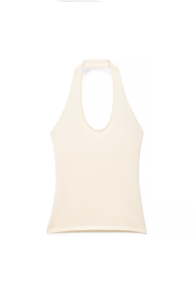 Offwhite Knitted Halterneck Top