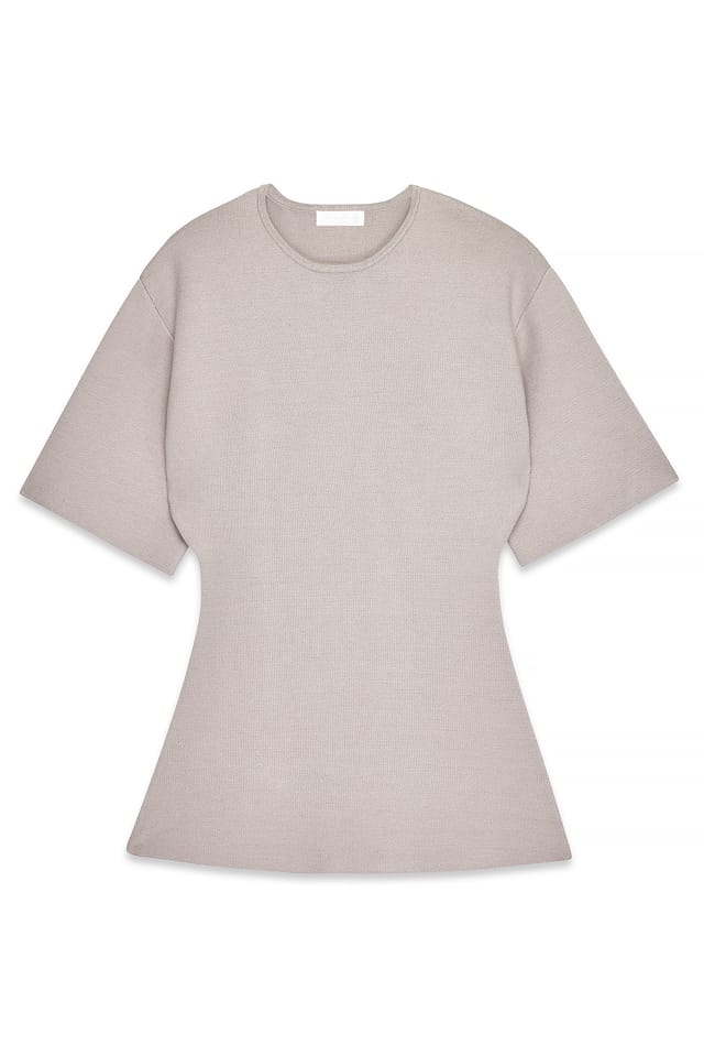 Light Mauve Knitted Heavy Tee
