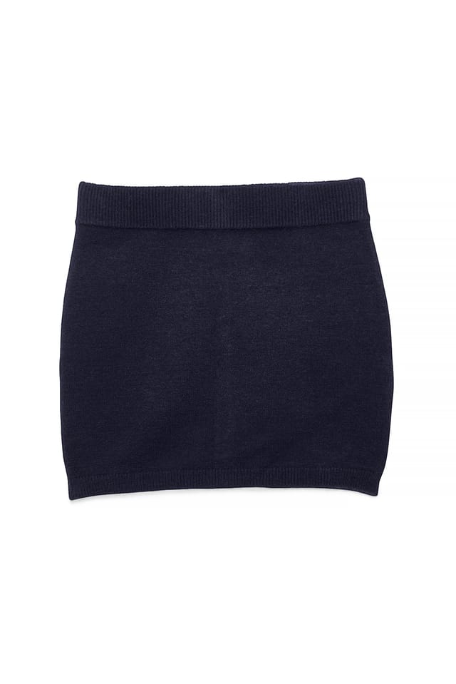 Navy Gestrickter Minirock