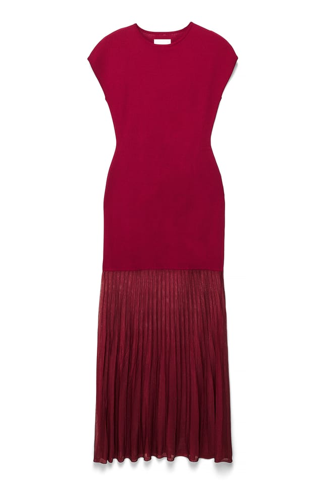 Red Gestricktes Maxikleid