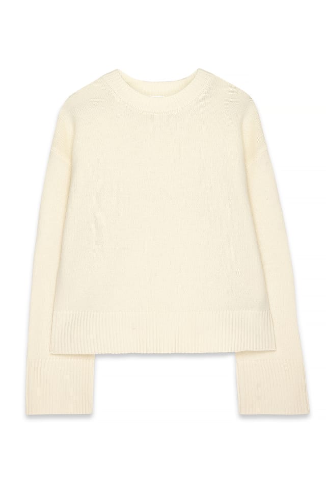 Offwhite Knitted Wool Sweater