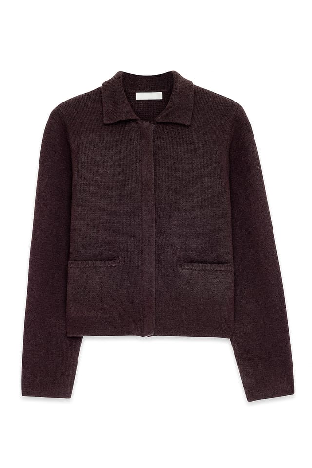 Brown Strick-Cardigan mit Reißverschluss
