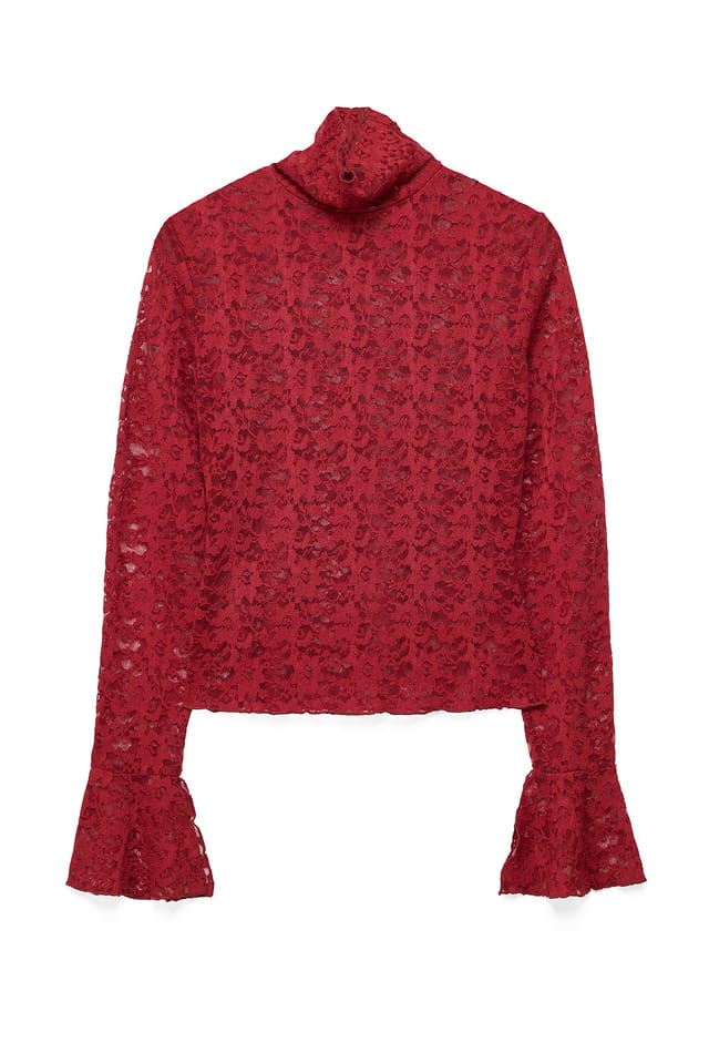 Burgundy Blonde langermet topp