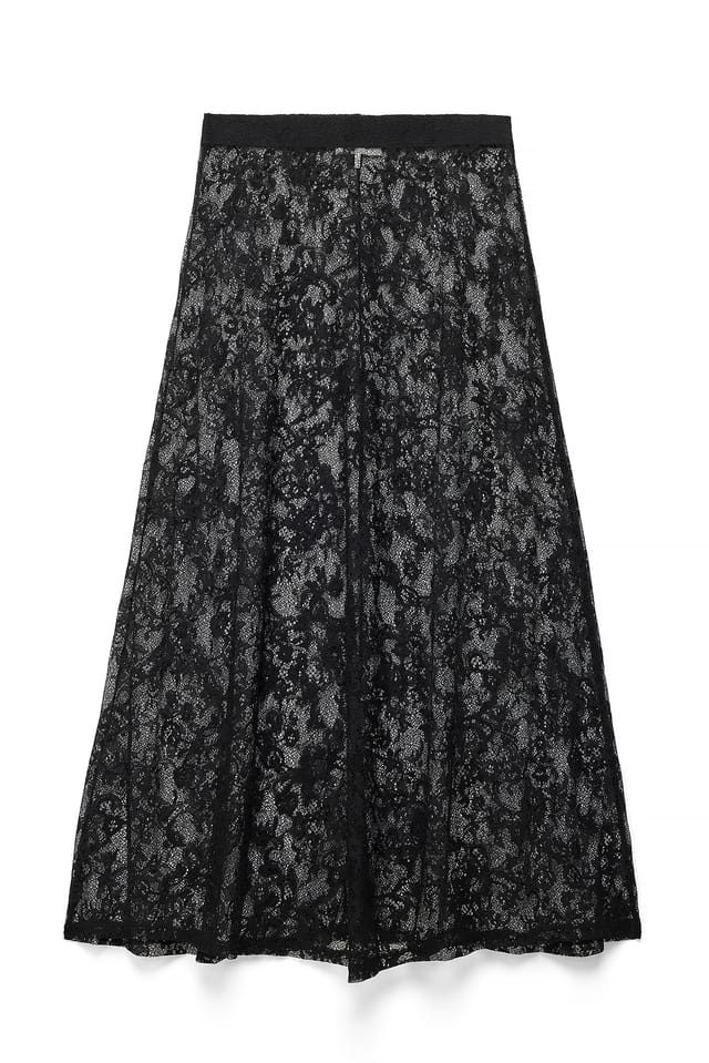 Black Lace Maxi Skirt