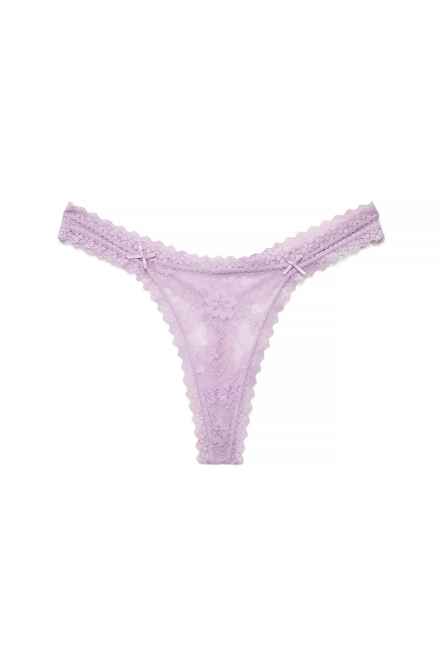 Dusty Lilac Spitzen-String