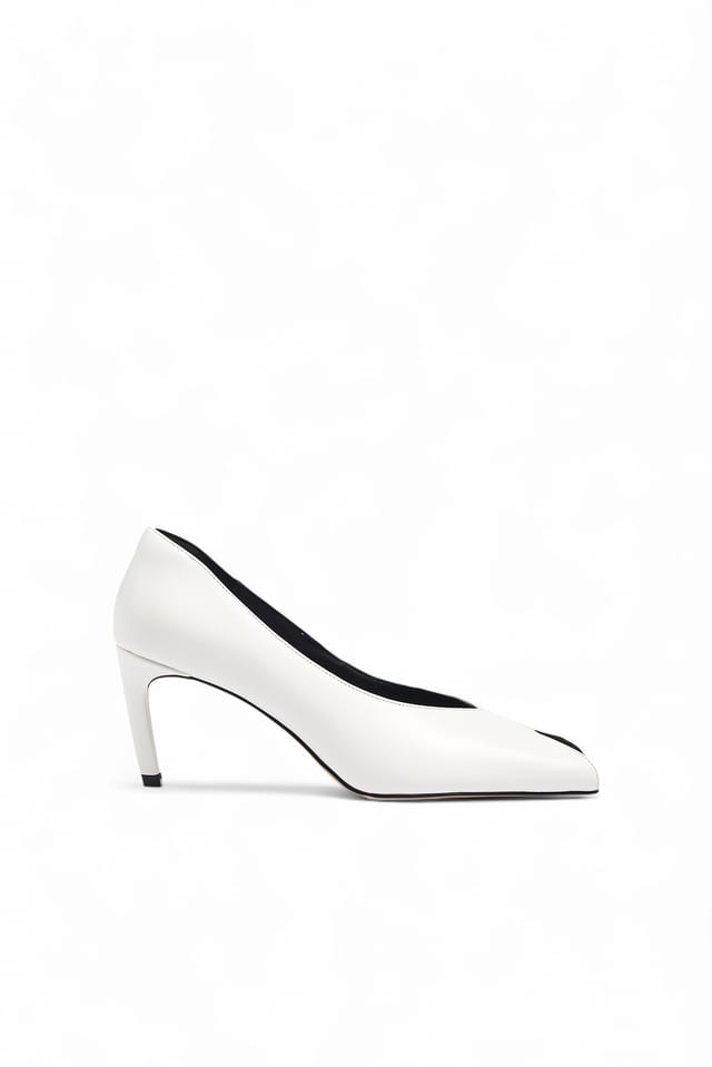 Offwhite Zapatos de tacón de piel