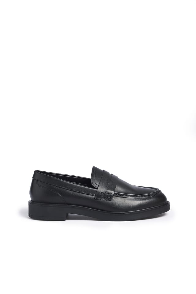 Black Leather Loafers