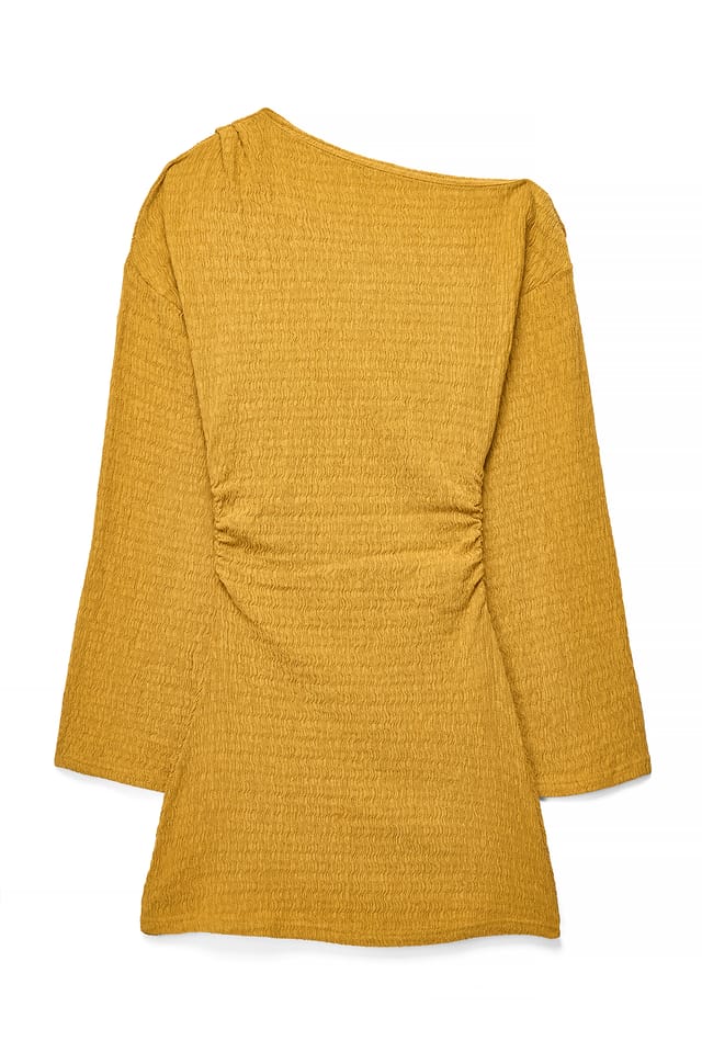Mustard Long Sleeve Mini Dress