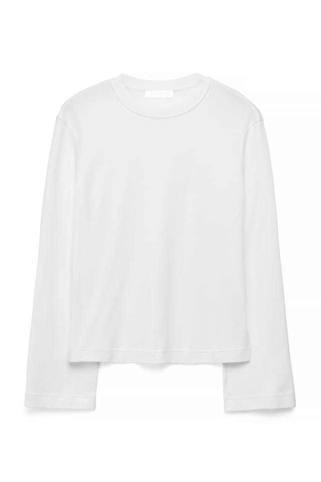 White Long Sleeve Oversized T-Shirt