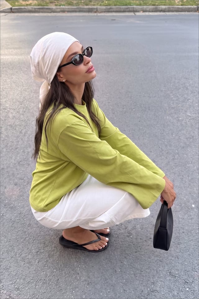 Green Long Sleeve Tee