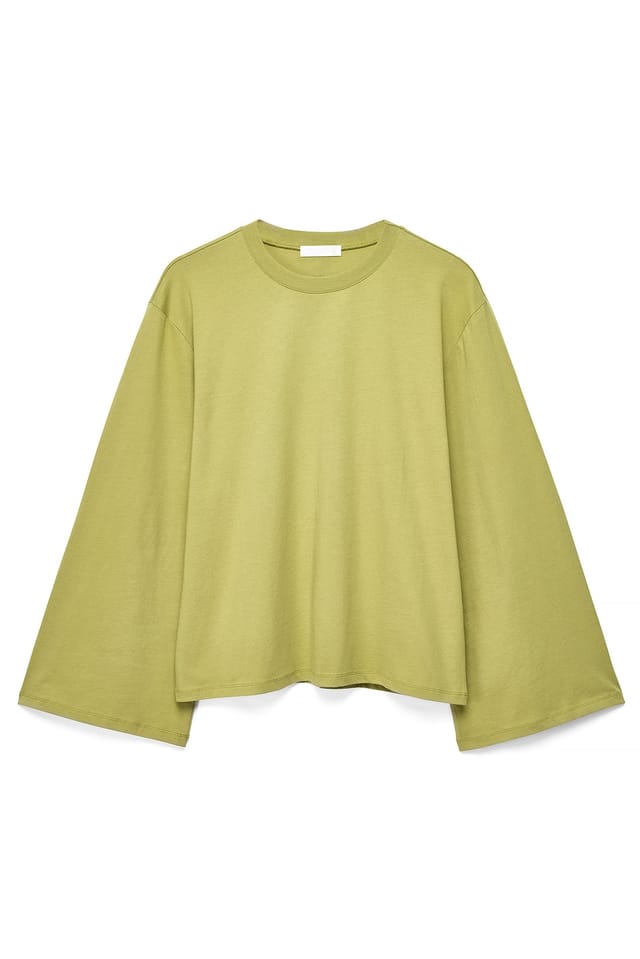 Green langärmeliges T-Shirt