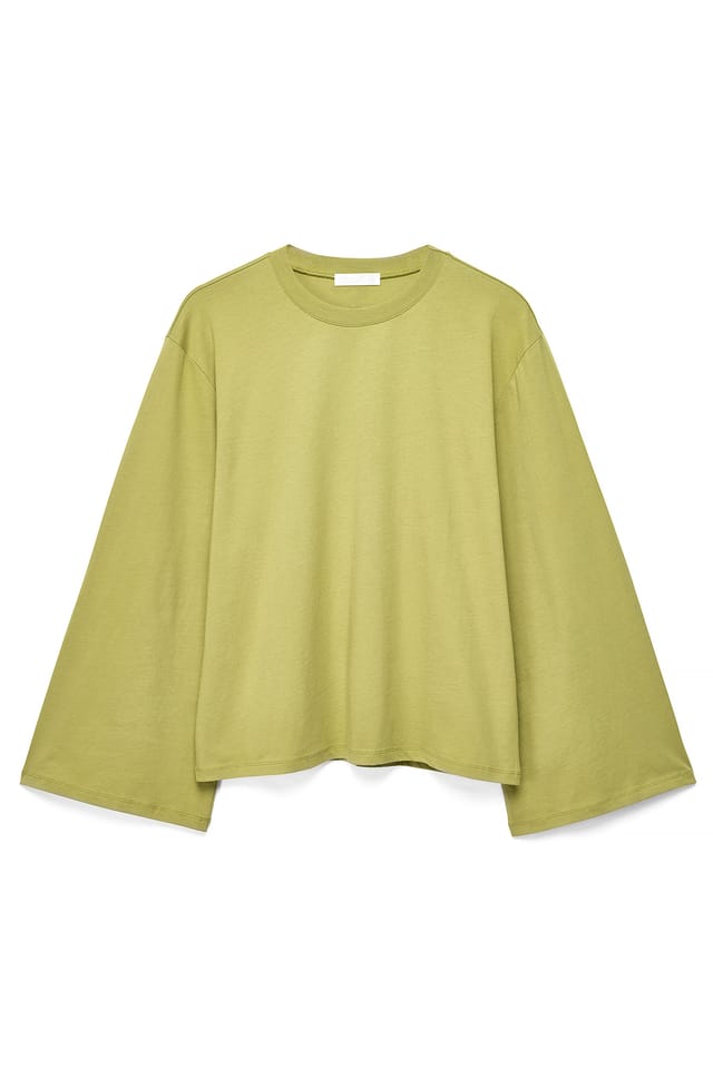 Green langärmeliges T-Shirt
