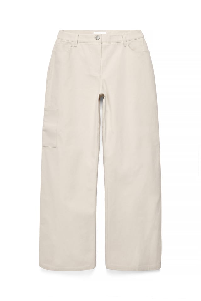 Offwhite Loose Fit Oversized Jeans